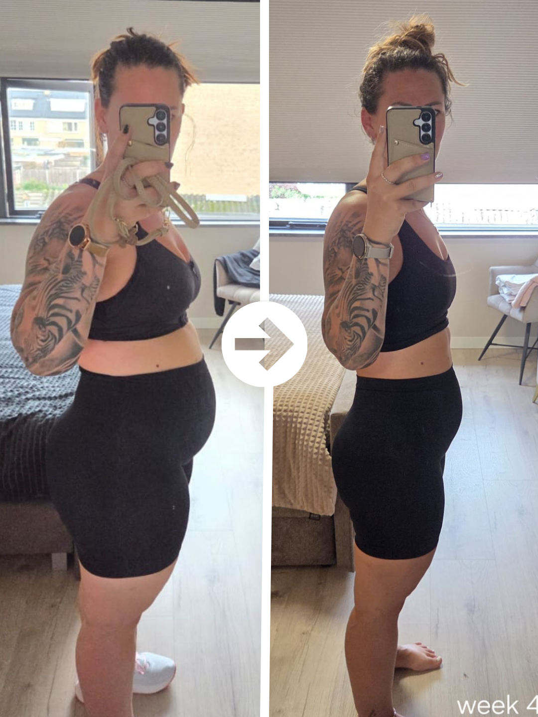 Resultaat van een Fit Mom-client na vier weken